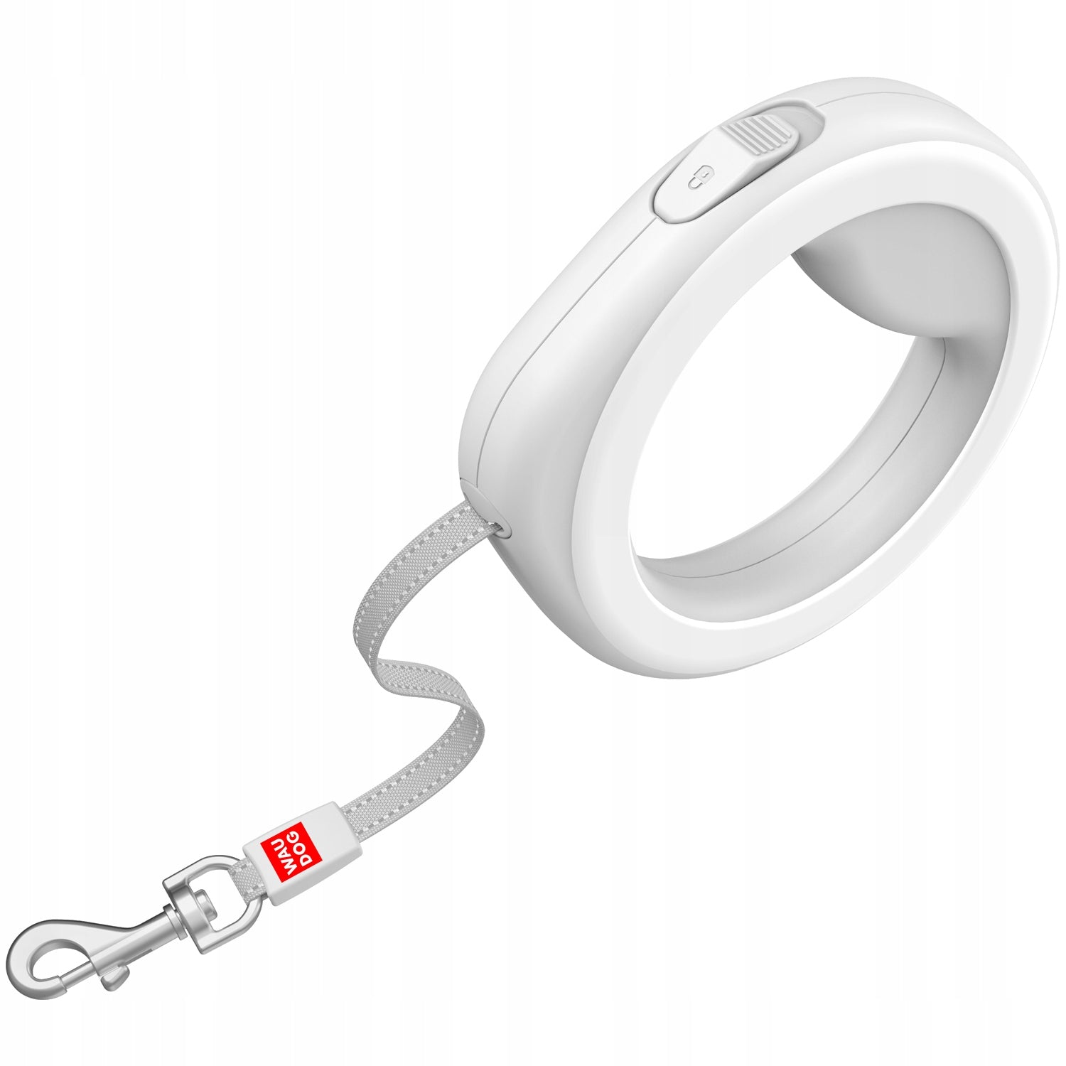 Automatic dog leash round, reflective, white, size XS-M 40 kg, 2,9 m Manufacturer code 812715eu-cn