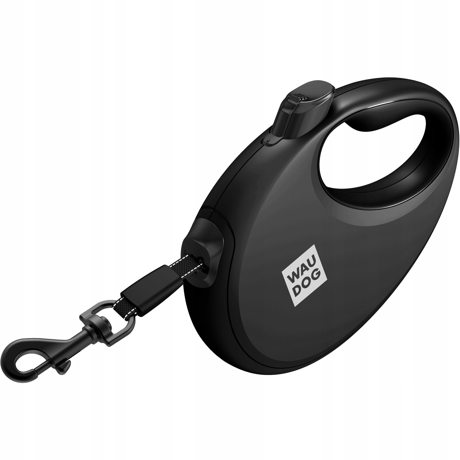 Automatic dog leash with bag container black, r. M, up to 20 kg Material tape