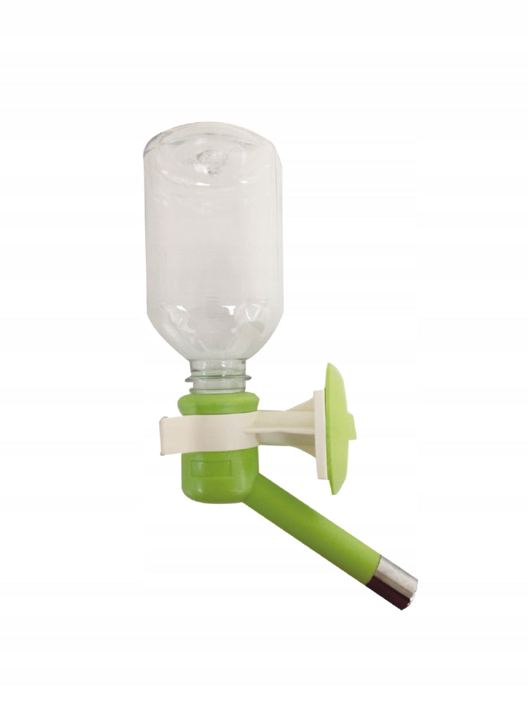 Automatic drinker with bottle for small dogs and cats - green