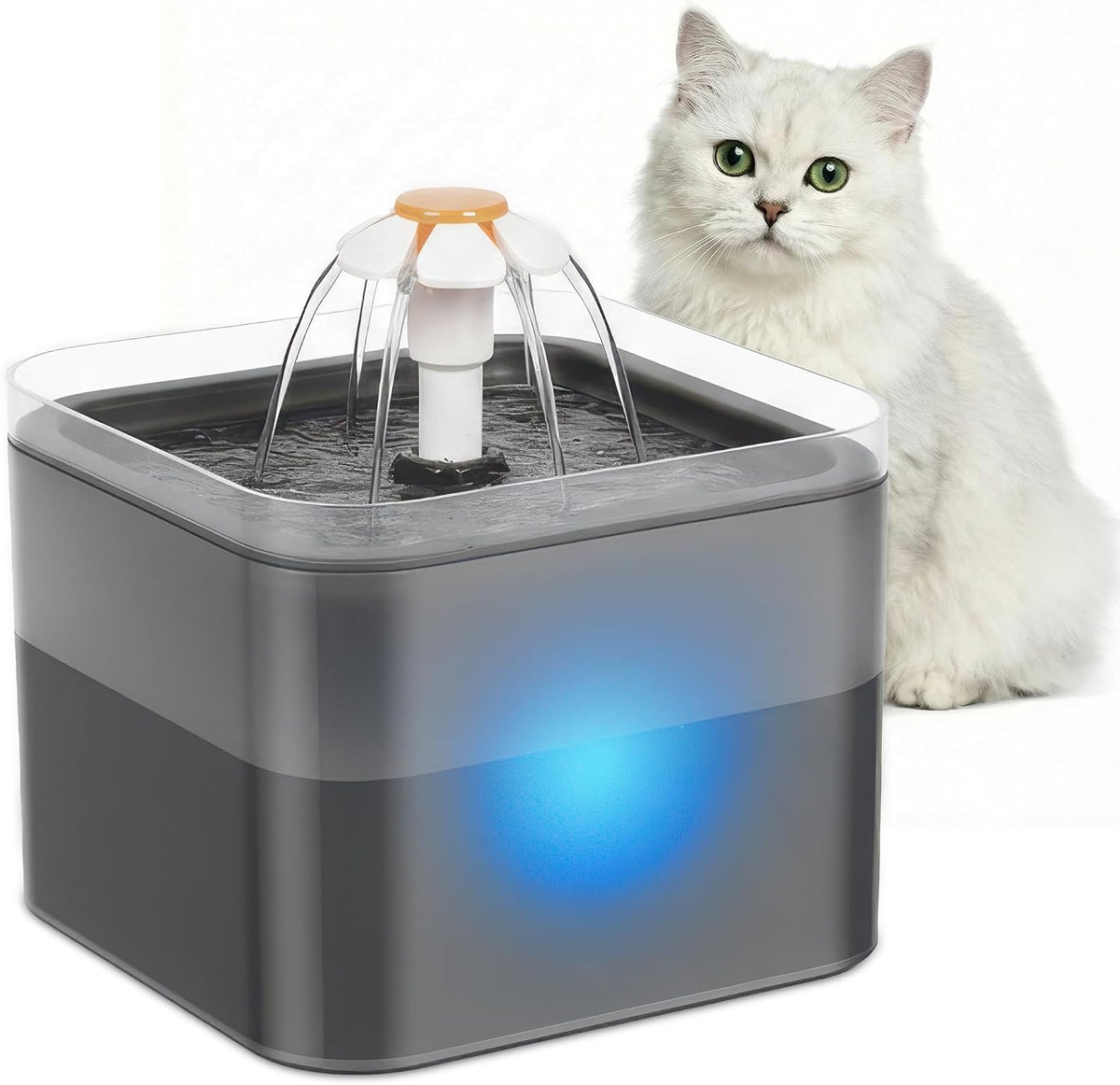 Automatic drinking bowl for cats – 2 L, LED water level indicator