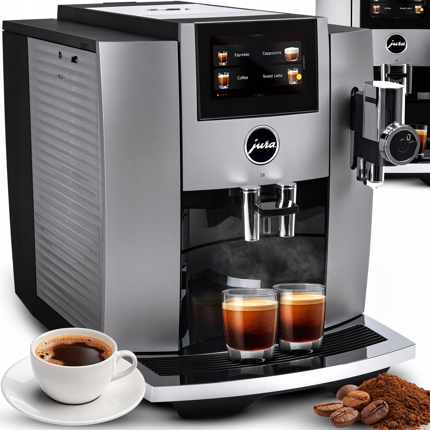 Automatic espresso machine Jura S8 Dark Inox (EB) 1450 W steel