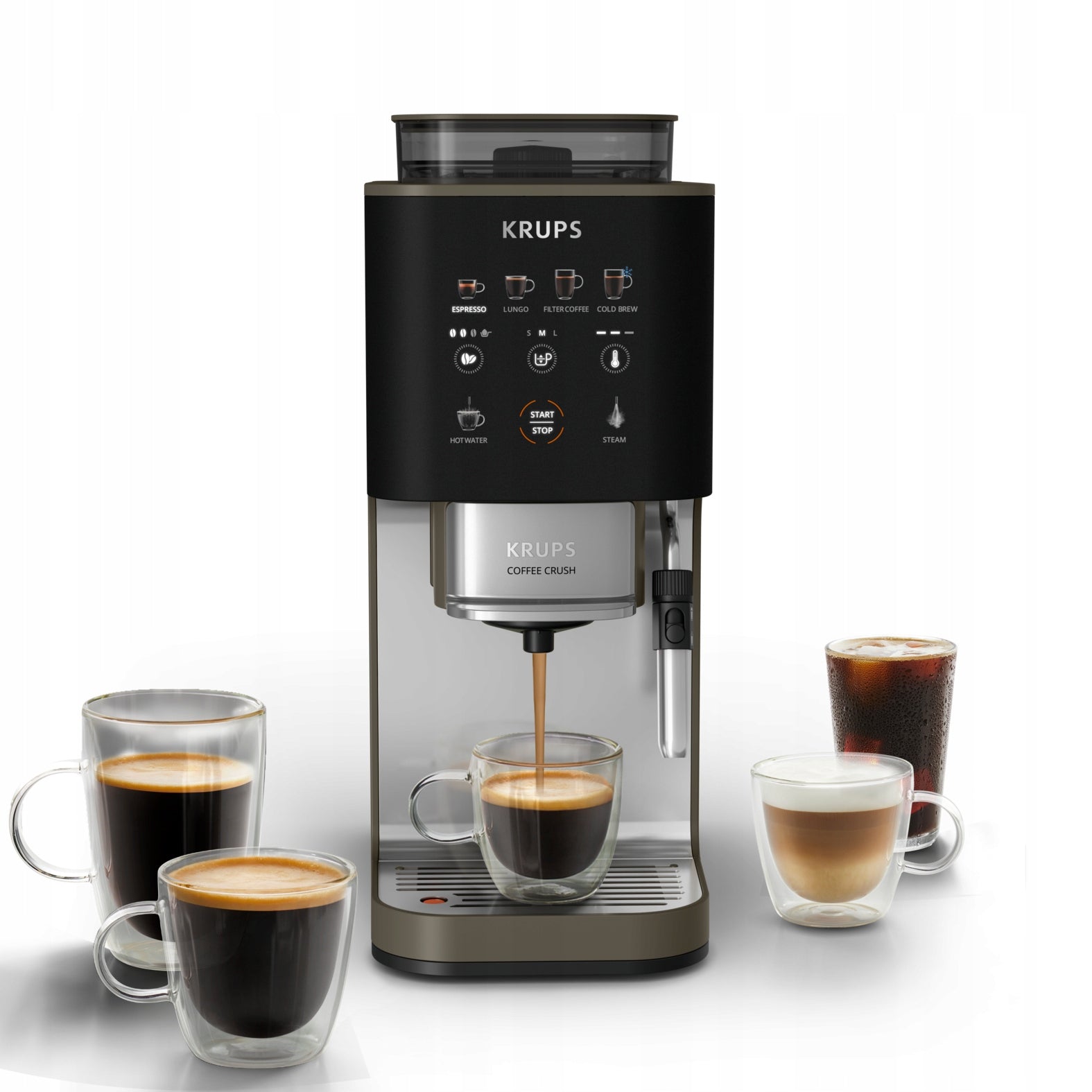 Automatic espresso machine Krups SA403BE0 1370 W beige/brown