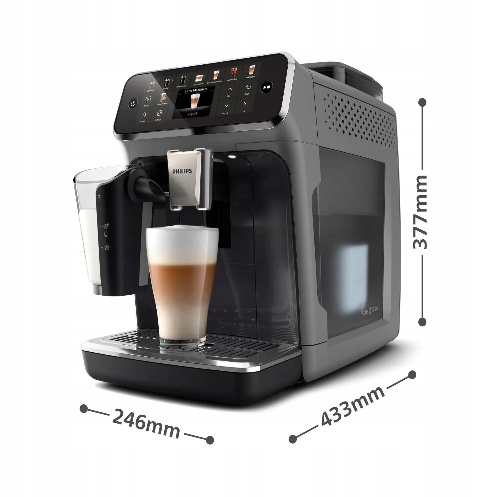 Automatic espresso machine Philips EP5544/50 230 W 15 bar silver Manufacturer code EP5544/50