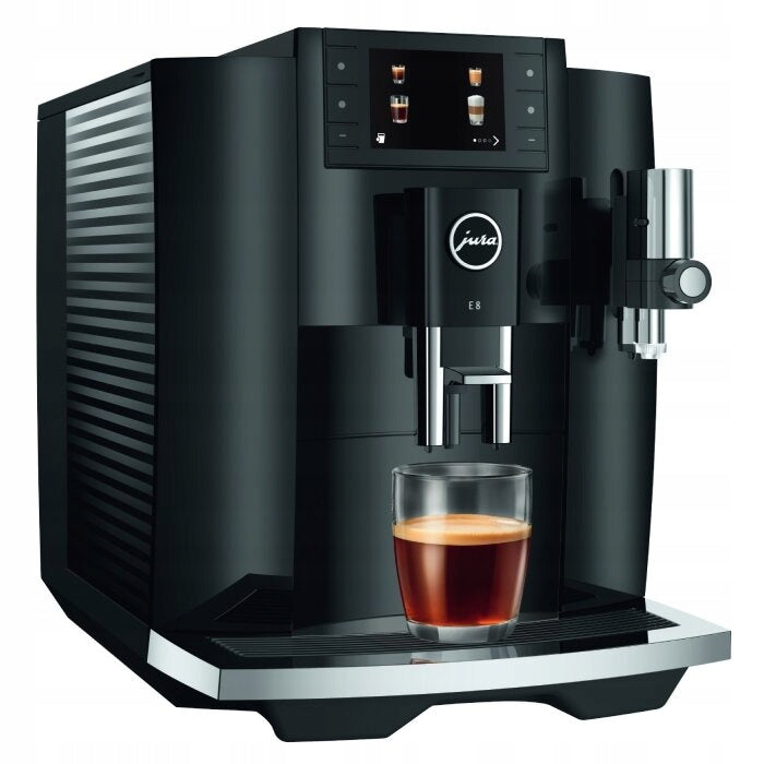 Automatic espresso machine for coffee Jura E8 Piano Black (EC) Black Manufacturer code 15355
