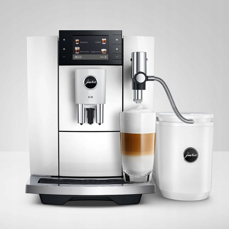 Automatic espresso machine for coffee Jura E8 Piano White (ED) White Model E8