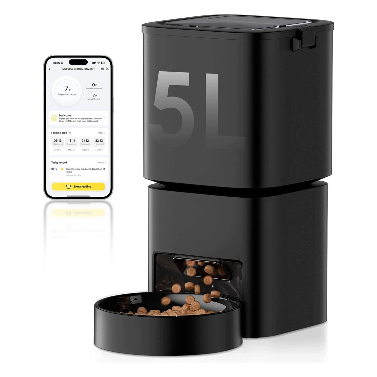 Automatic feeder for cats and dogs - 5L - with application - intelligent
