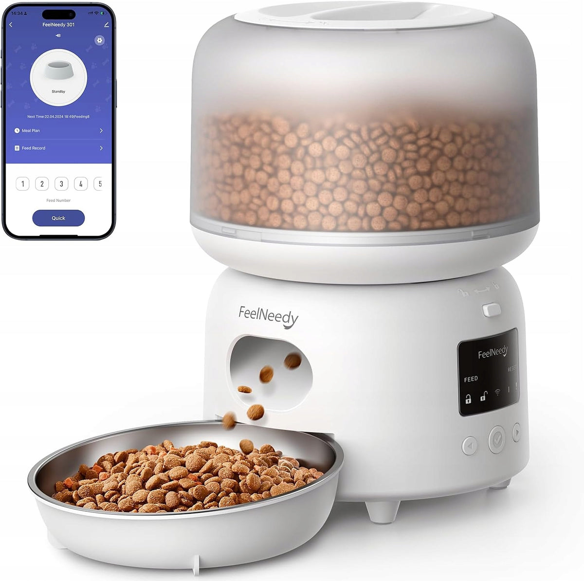 Automatic feeding machine FEELNEEDY plastic 3000 ml