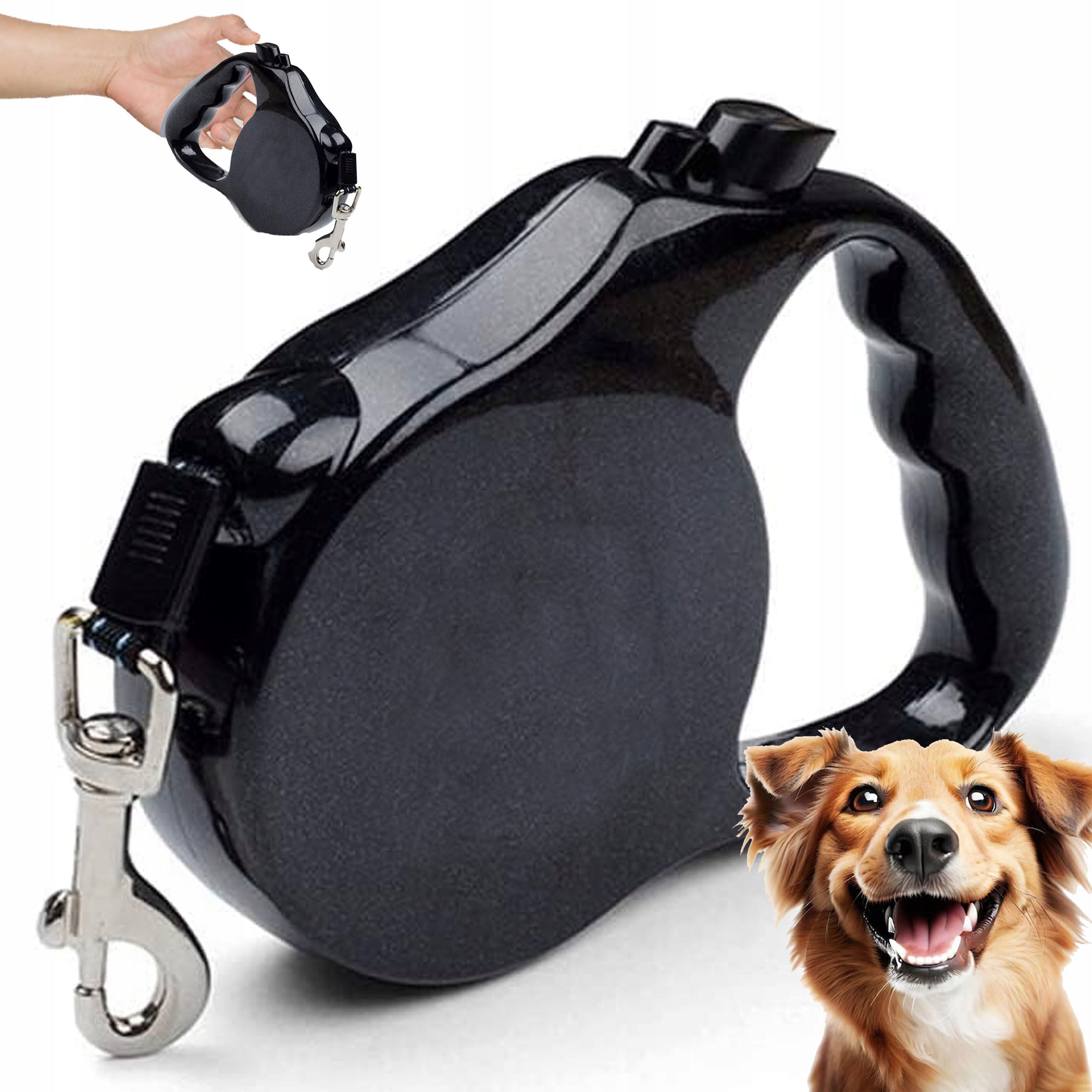 Automatic leash for cat dog strong tape rolled long lock 5m light