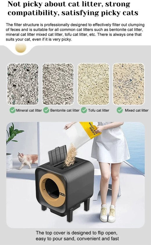 Automatic self-cleaning cat litter box Packaging status original