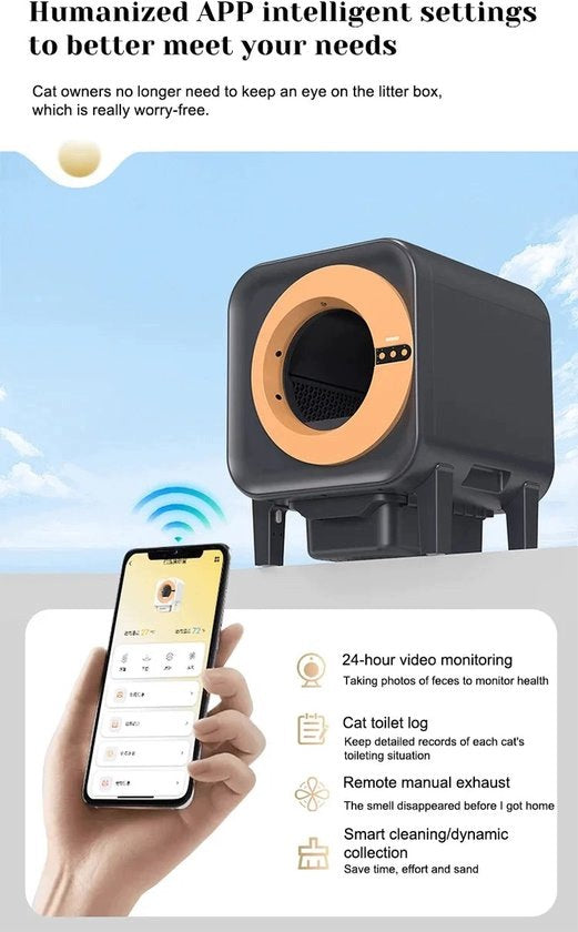 Automatic self-cleaning cat litter box