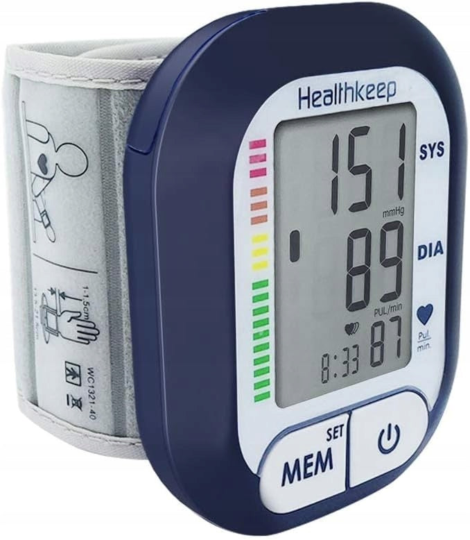 Automatic wrist blood pressure monitor Healthkeep arrhythmia pulse