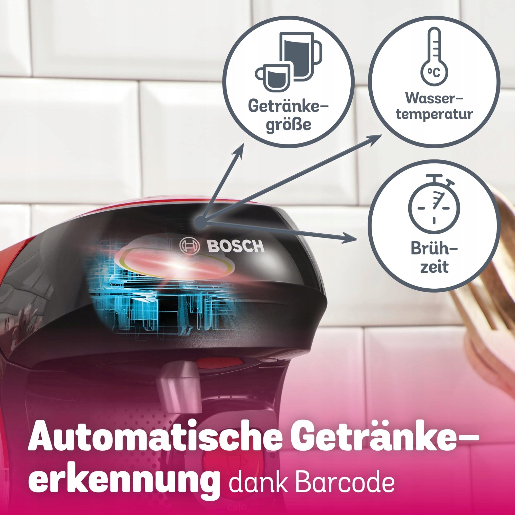 Automatický automatický kávovar Bosch TAS103E 1400 W červený Brand Bosch