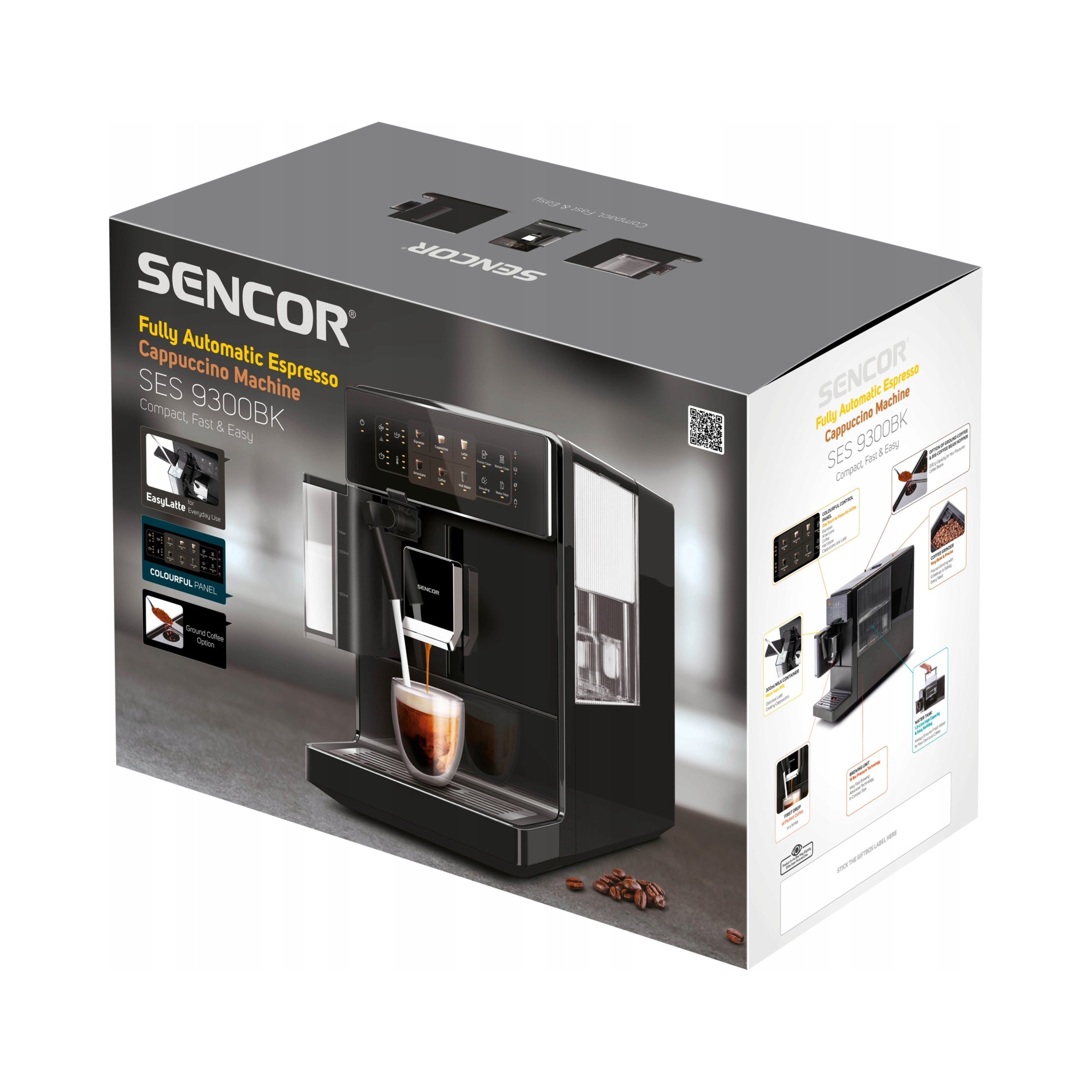 Automatický automatický kávovar Sencor SES 9300BK 1400 W černý