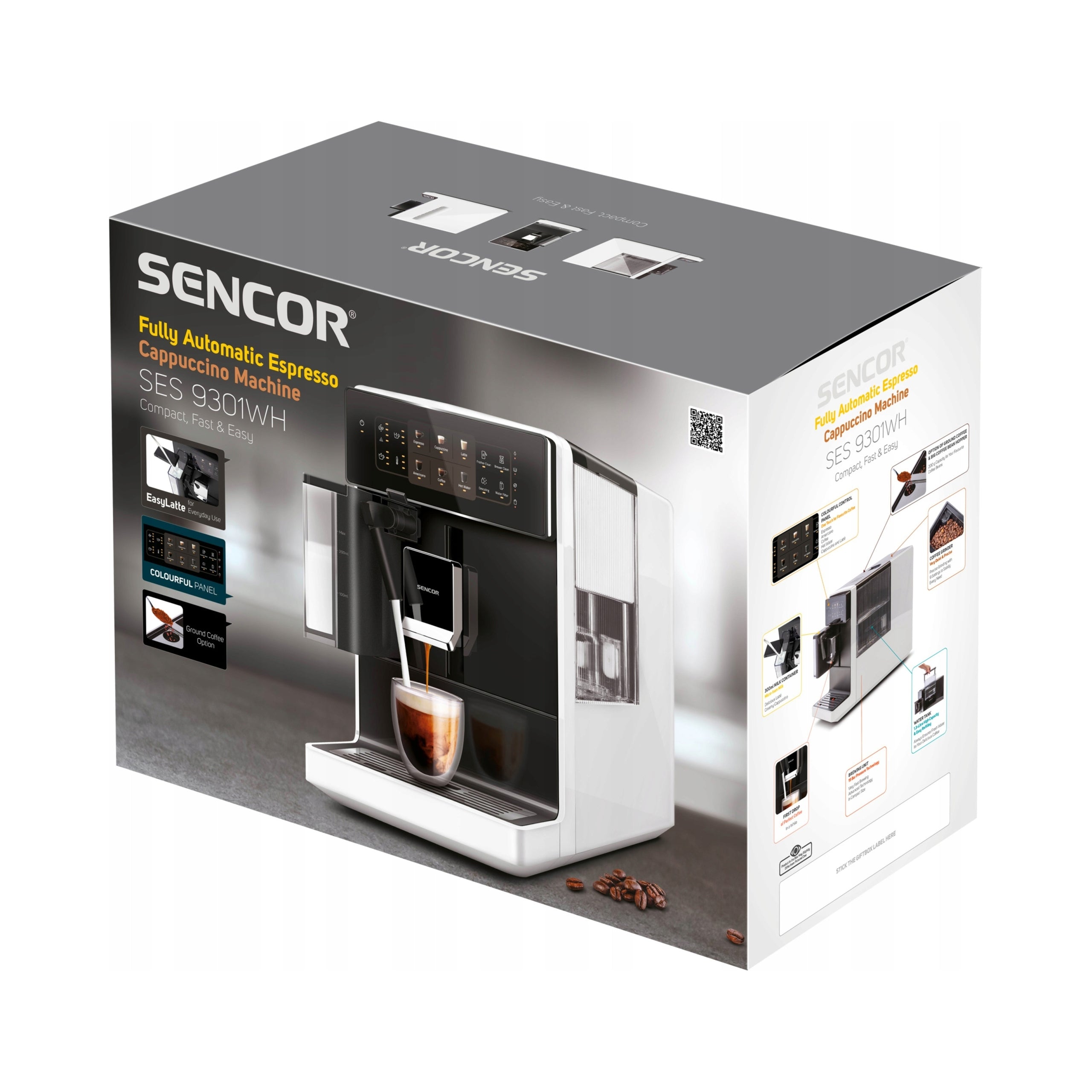 Automatický automatický kávovar Sencor SES 9301WH 1400 W bílý