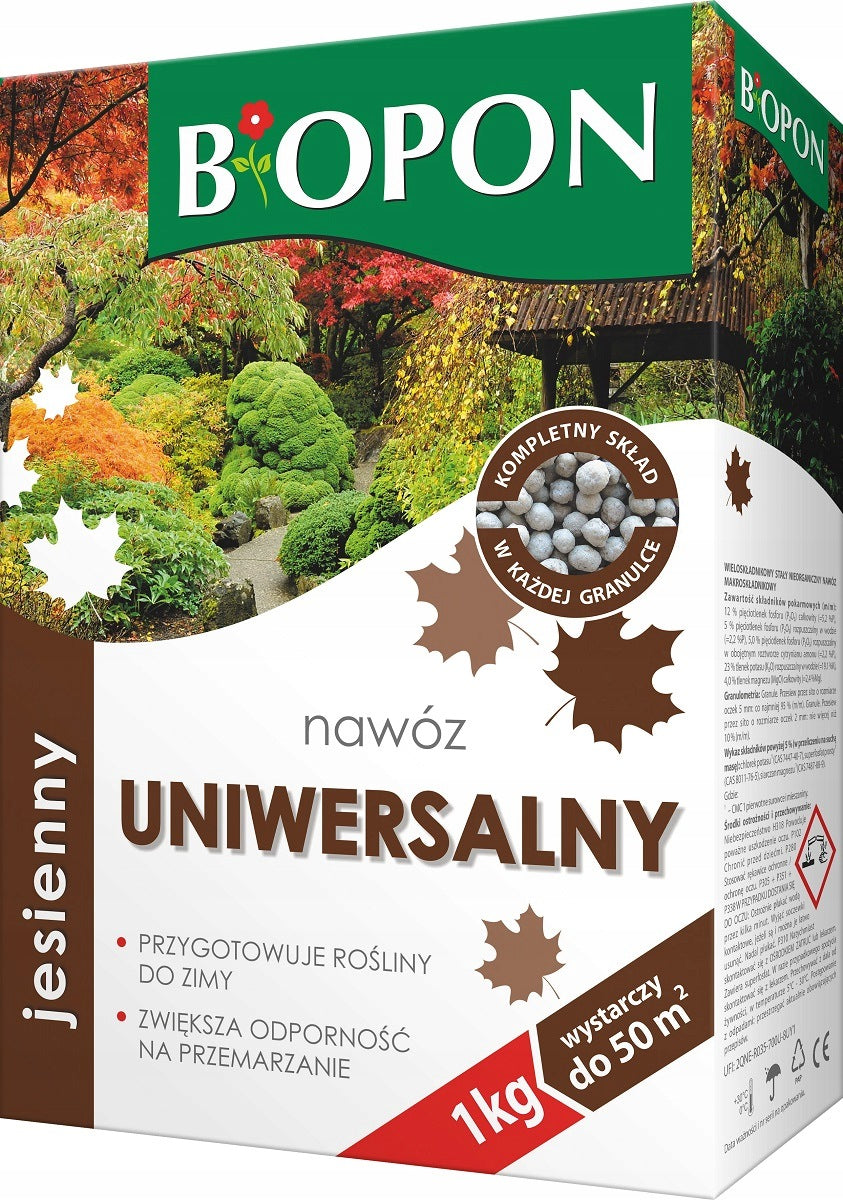 Autumn Fertilizer UNIVERSAL Granulated Soil BiOPON for Garden Bopon 1kg