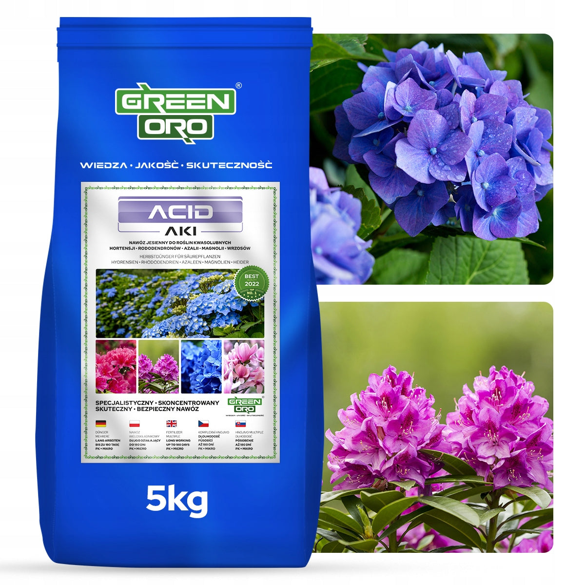 Autumn Fertilizer for Hydrangea Magnolia Rhododendrons WITHOUT NITROGEN 5kg ACID AKI