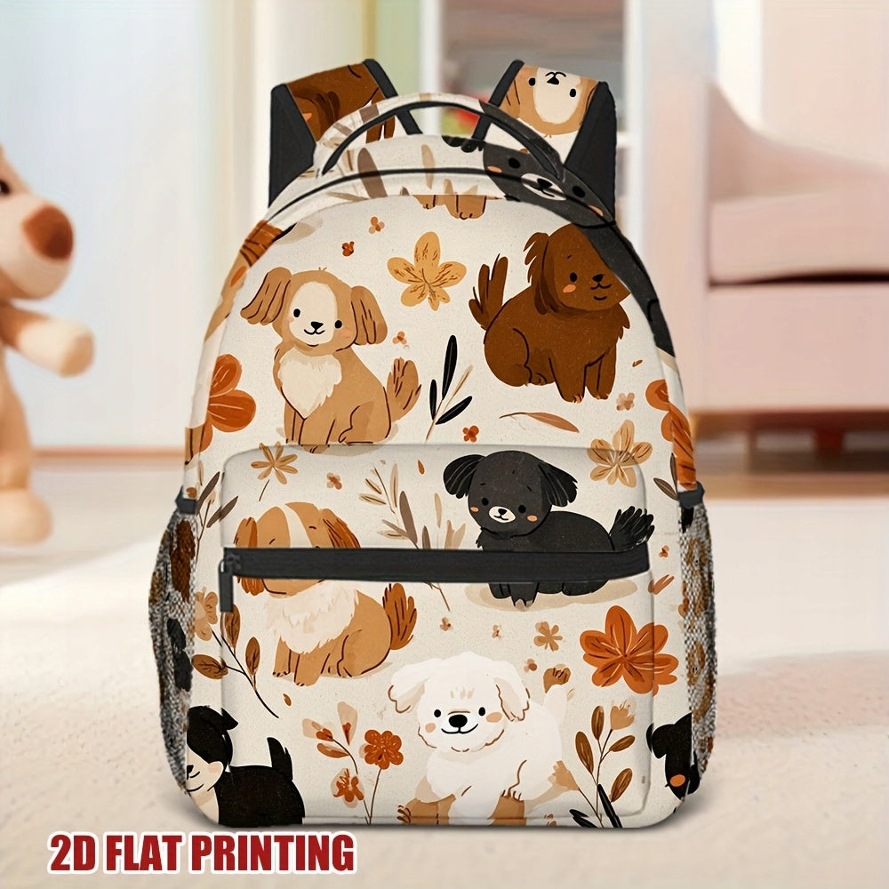 Autumn Puppy Parade Travel Backpack for Work and Holidays - Comfortable