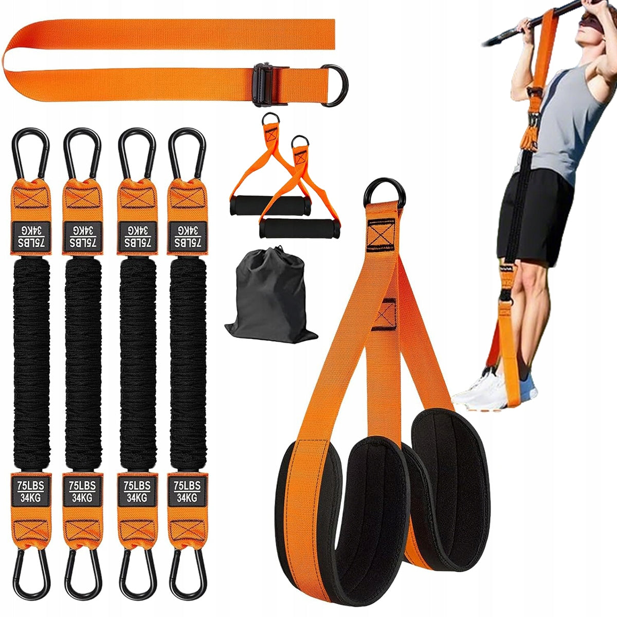 Auxiliary rubber straps for pull-up training belts adjustable 34-136 KG