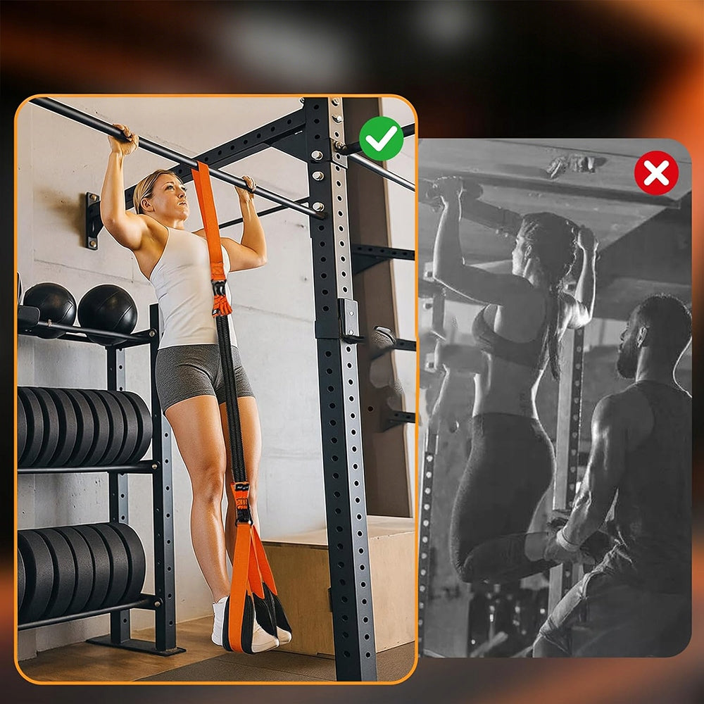 Auxiliary rubber straps for pull-up training belts adjustable 34kg~102kg Manufacturer code sedgty5678