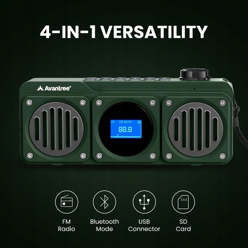 Avantree Boombyte FM Radio Portable Bluetooth Speaker USB SD 18h Model other