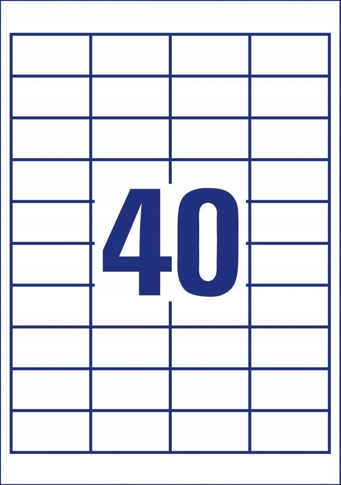 Avery Self Adhesive Labels 48,5x25,4 White x2