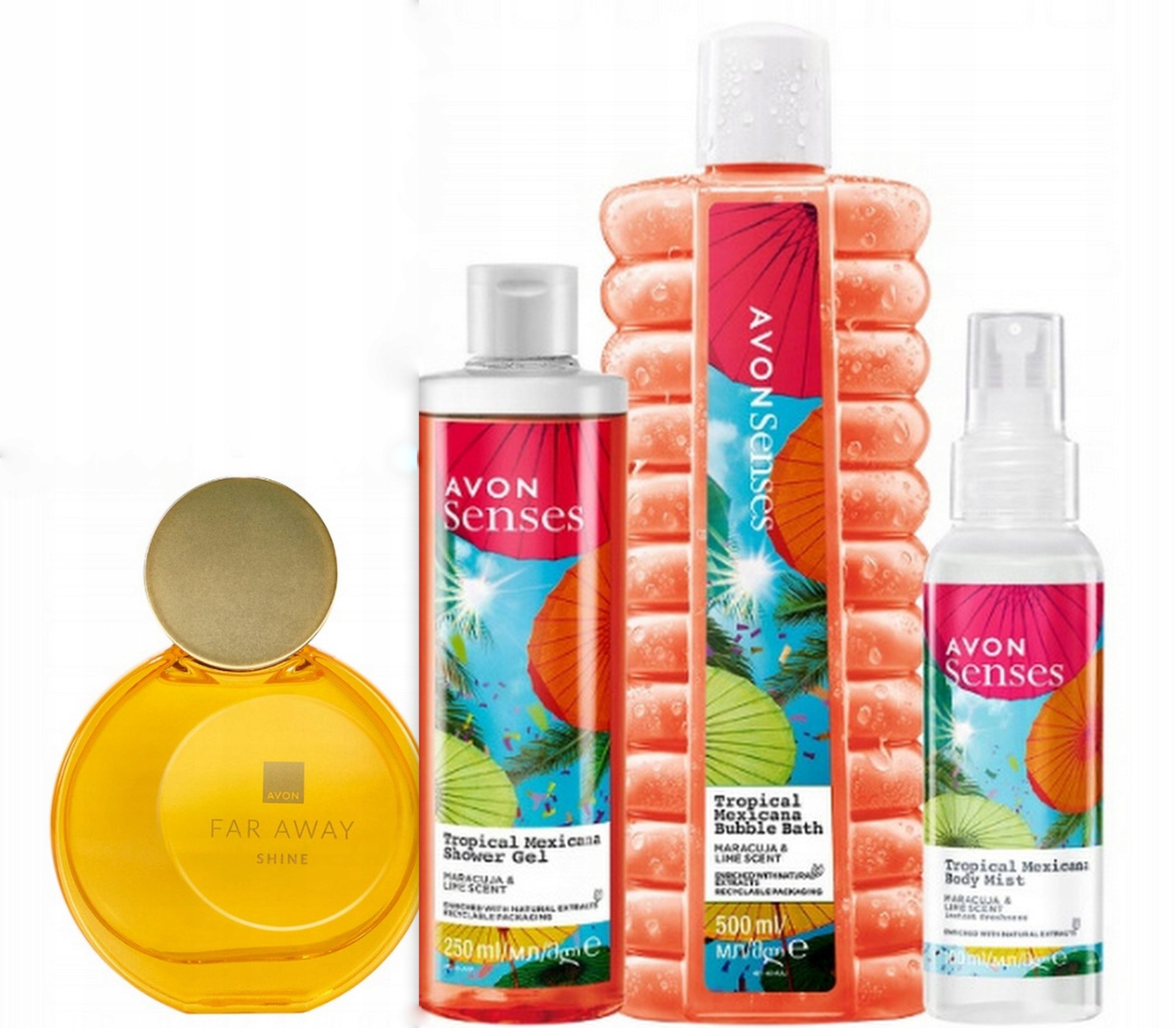 Avon 4in1 Women's Tropical Mexicana and Far Away Shine Gift Set 50 ml