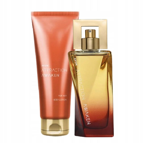 Avon Attraction Awaken Set [Perfume + Lotion] Packaging status original