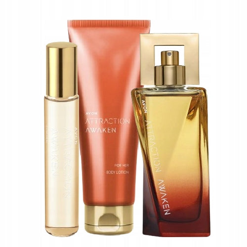 Avon Attraction Awaken Set [Perfume + Lotion + Perfume] Packaging status original