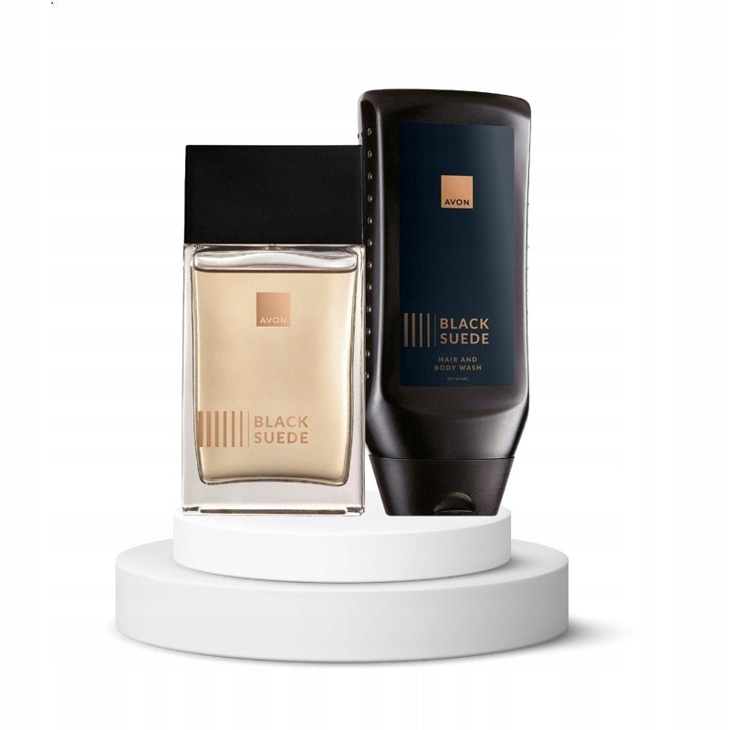Avon Black Suede Set for Men [Perfume + Gel]