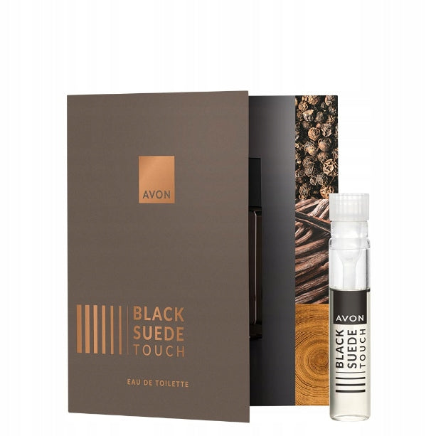 Avon Black Suede Touch Eau de toilette – leaflet with sample 0,6ml