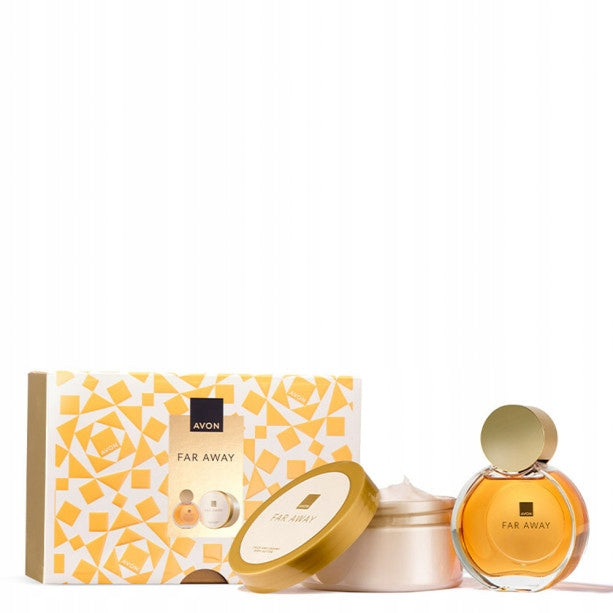 Avon Far Away Perfume Gift Set + Body Mousse