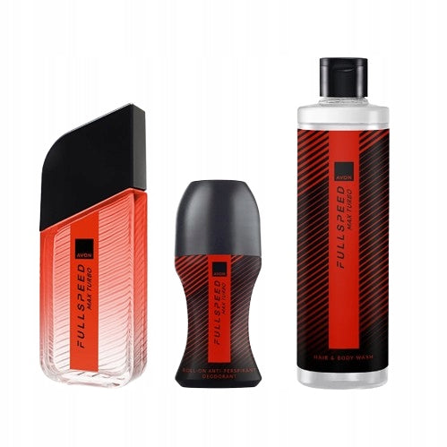 Avon Full Speed Max Turbo Set [Perfume + Antiperspirant + Gel]