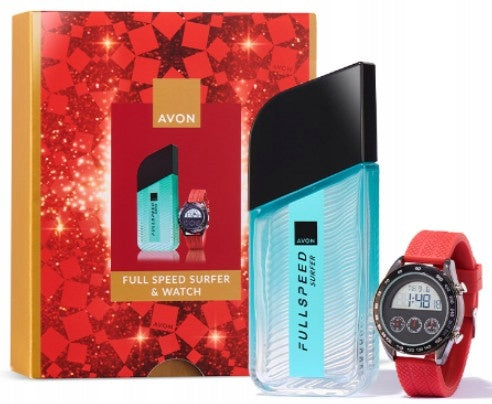 Avon Full Speed Surfer Gift Set with Watch + FREEBIE