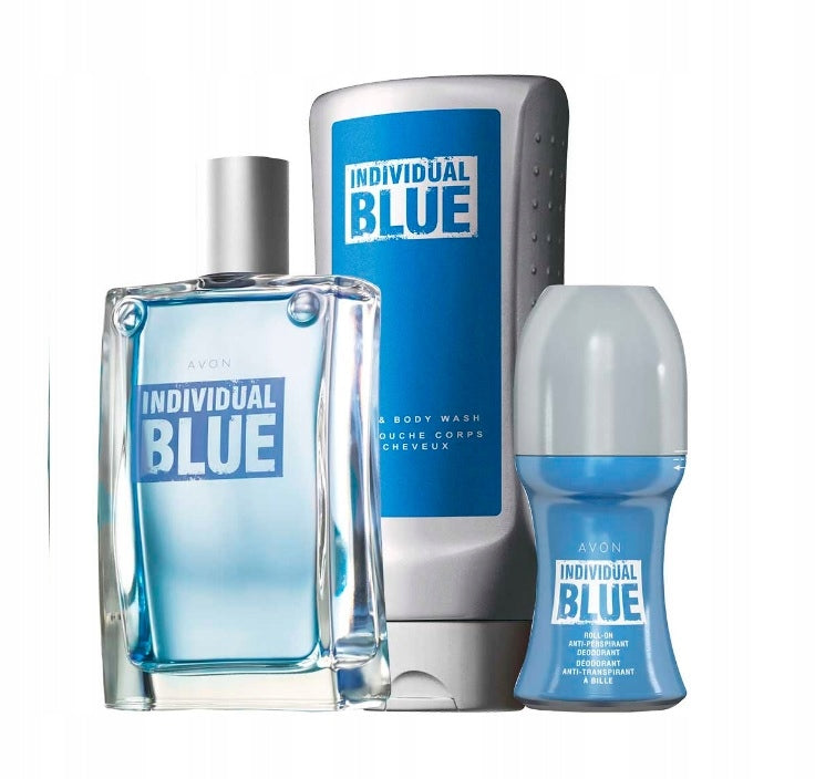 Avon Gift Cosmetics Set Deodorant Perfume Gel Individual Blue