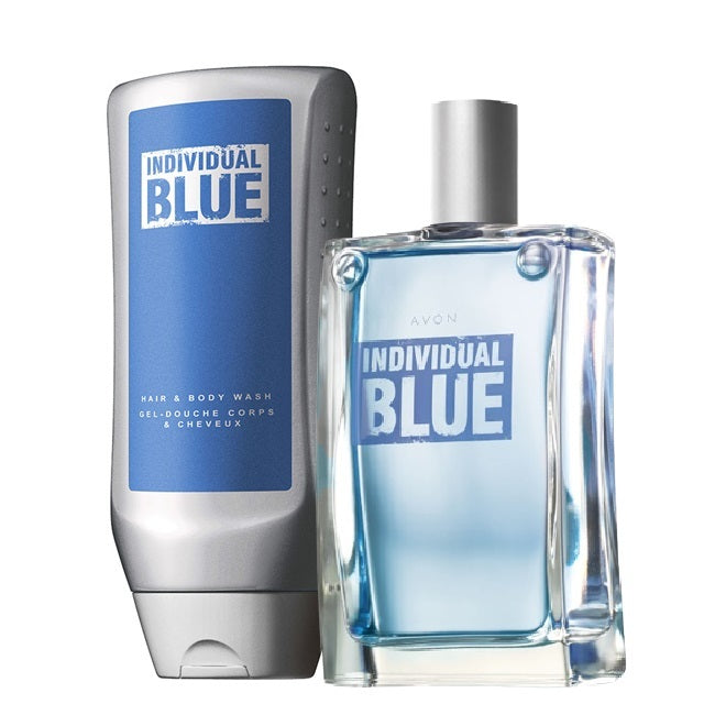 Avon Individual Blue Men's Cosmetics Set [Perfumes + Shower Gel]