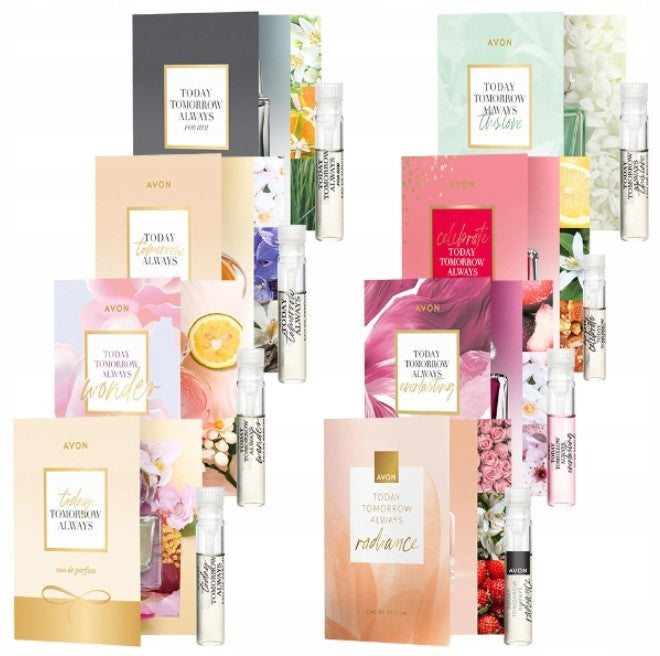 Avon TODAY Tomorrow Always perfume samples SET OF 8 women + men