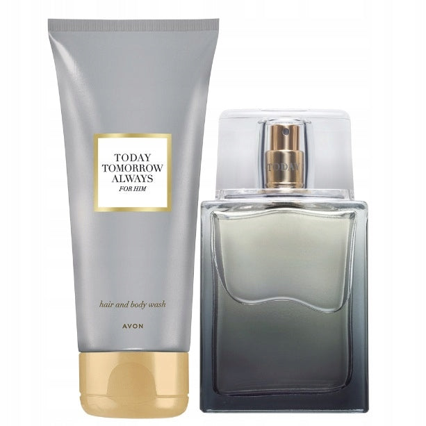Avon TTA Today Tomorrow For Him Perfume Men's Shower Gel Set Packaging status original