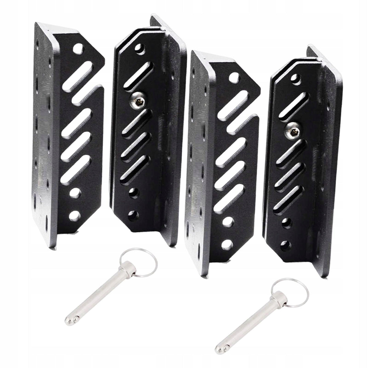 Awning Bracket Heavy Duty Black Easy Installation Metal Wind Proof 2 Set Packaging status original