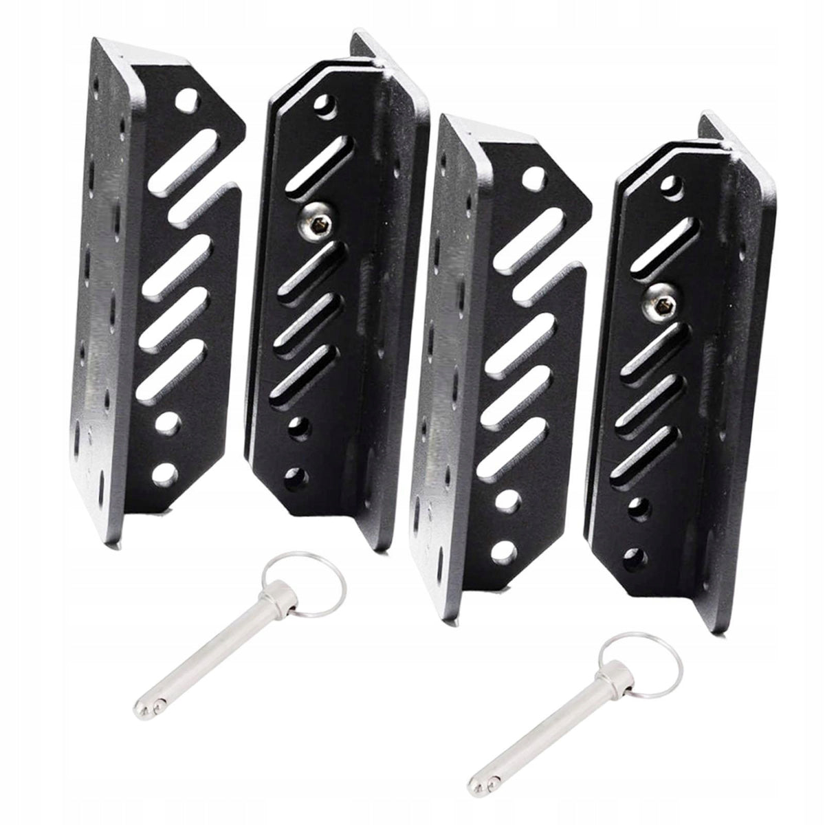 Awning Bracket Heavy Duty Black Easy Installation Metal Wind Proof 2 Set