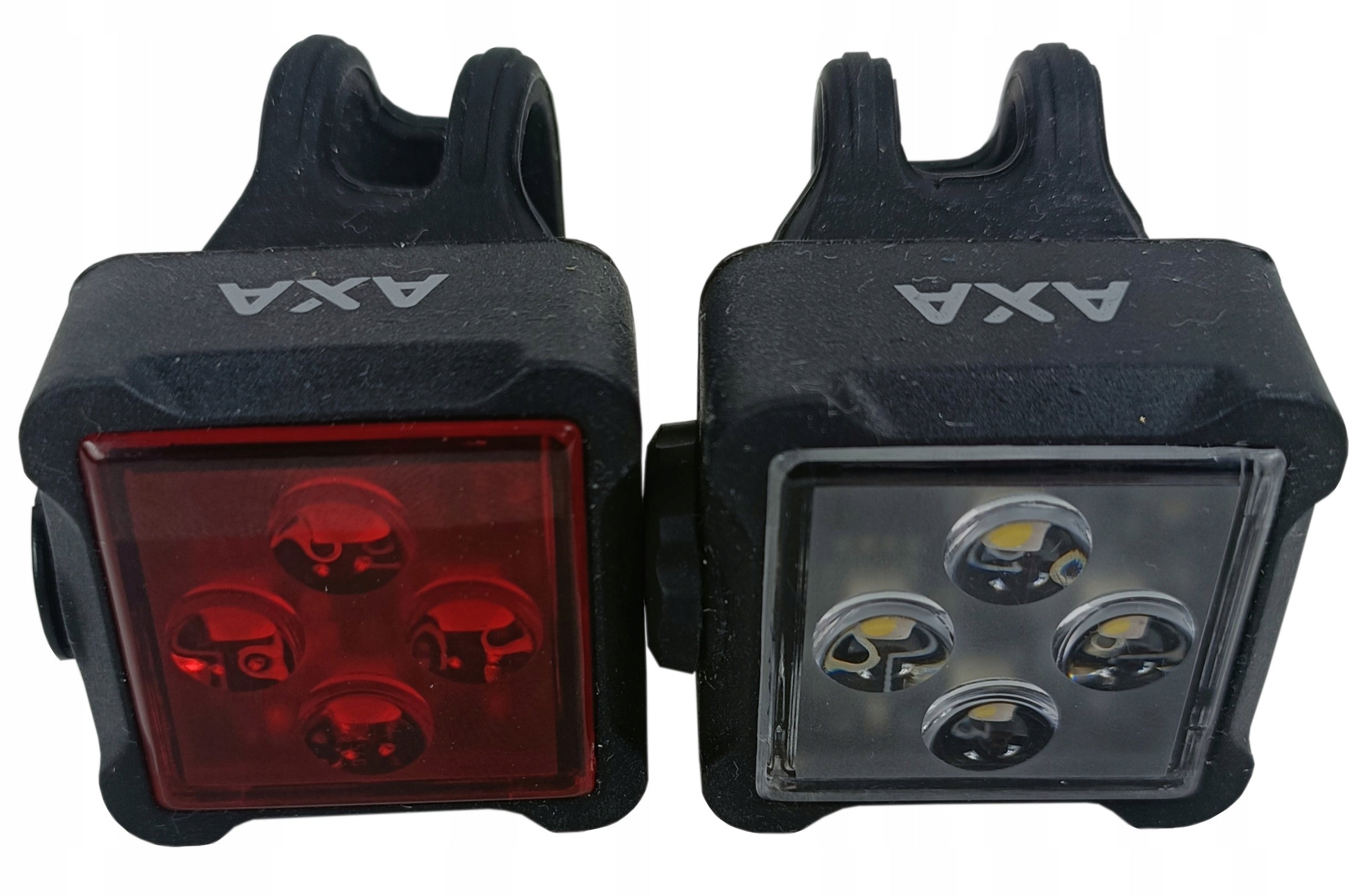 Axa Niteline 44-R Bike Light Set Front Rear USB Color black