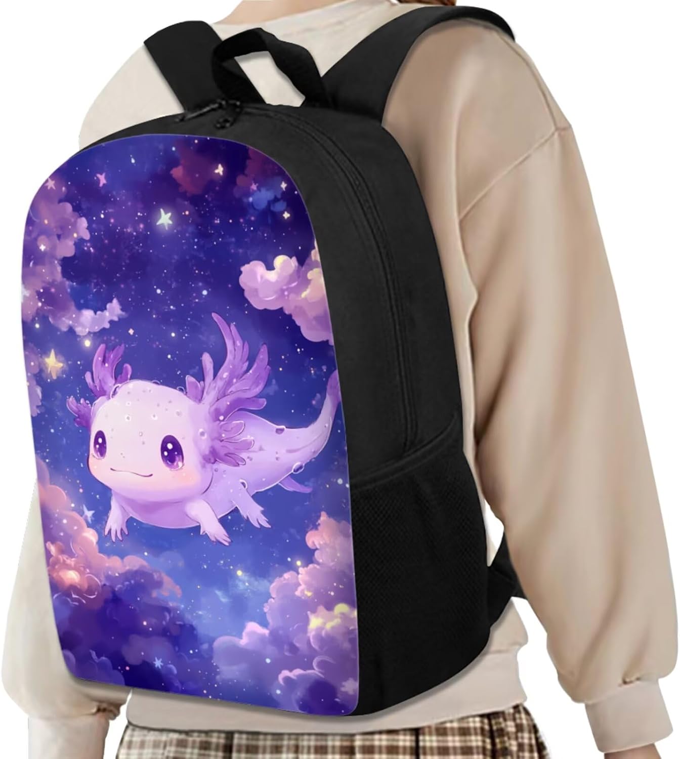 Axolotl School Backpack for Girls 6-8 Years Old with Lunch Box Bag Pencil C Manufacturer code Axolotl School Backpack