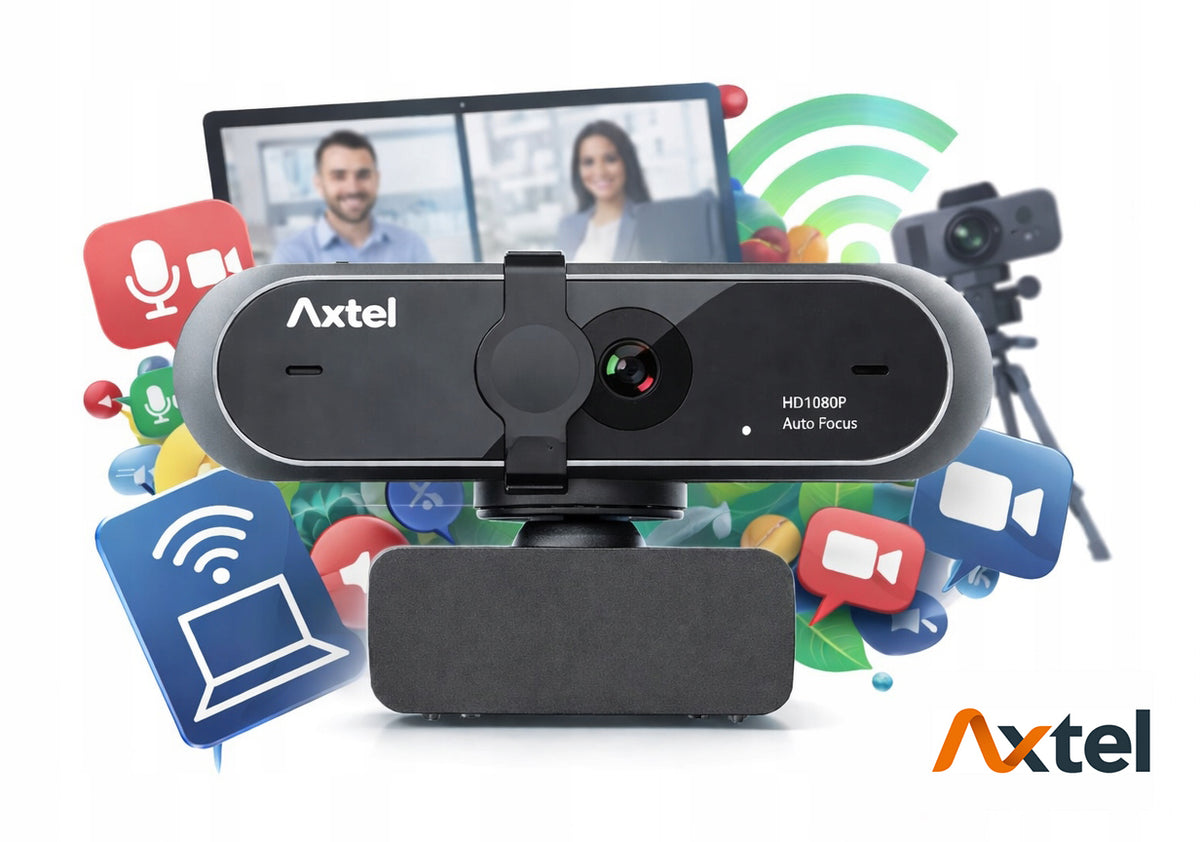 Axtel AX-FHD Webcam, USB Webcam, Full HD (AX-FHD-1080P)