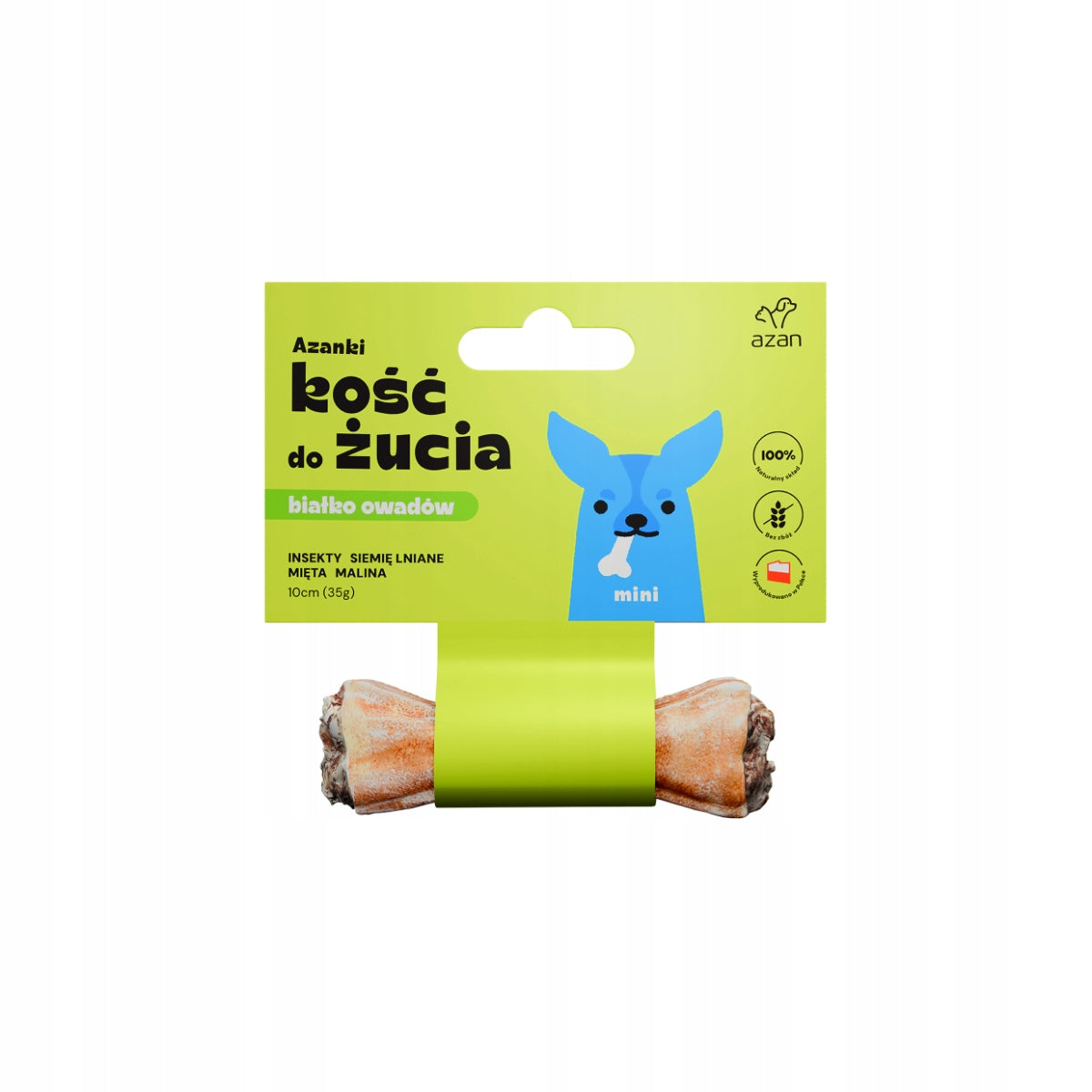 Azanki bone with insects and mint mini 10 cm