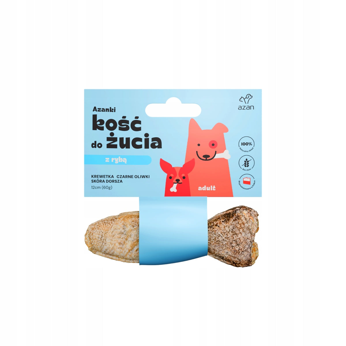 Azanki chewing bone with fish shrimp black olives 12cm