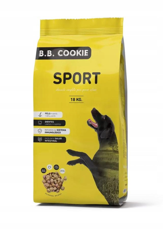 B.B. COOKIE SPORT for active dogs 18 KG Packaging status original