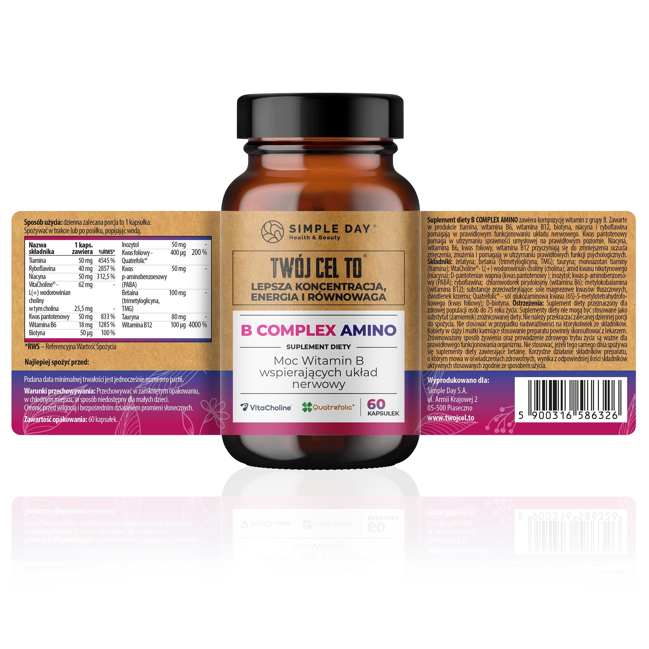 B COMPLEX B-50 B12 B9 Methyl TMG NERVOUS SYSTEM HEART FATIGUE VITAMIN Packaging status original