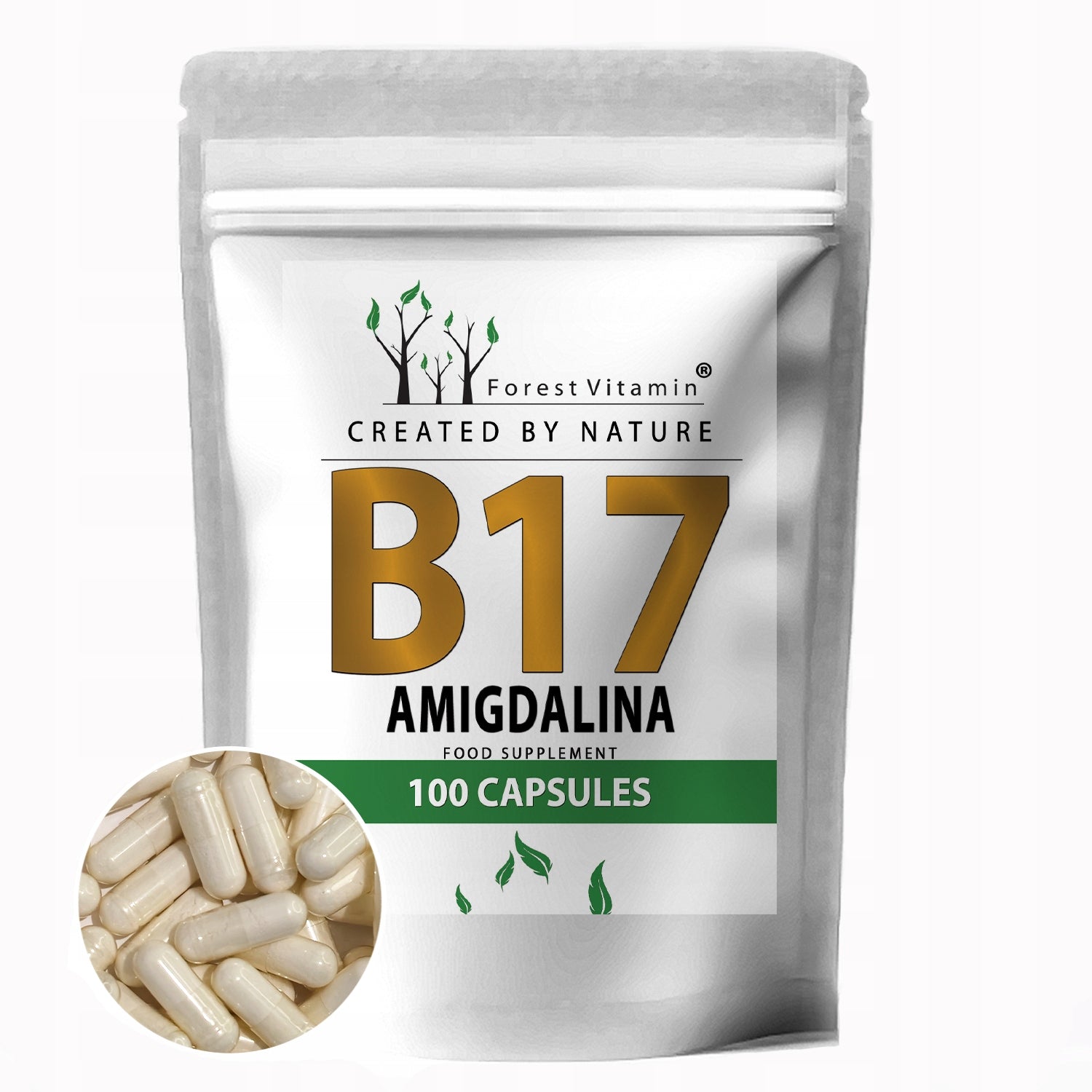B17 AMYGDALIN 100 CAPSULES 4mg NATURAL BITTER APRICOTS EXTRACT