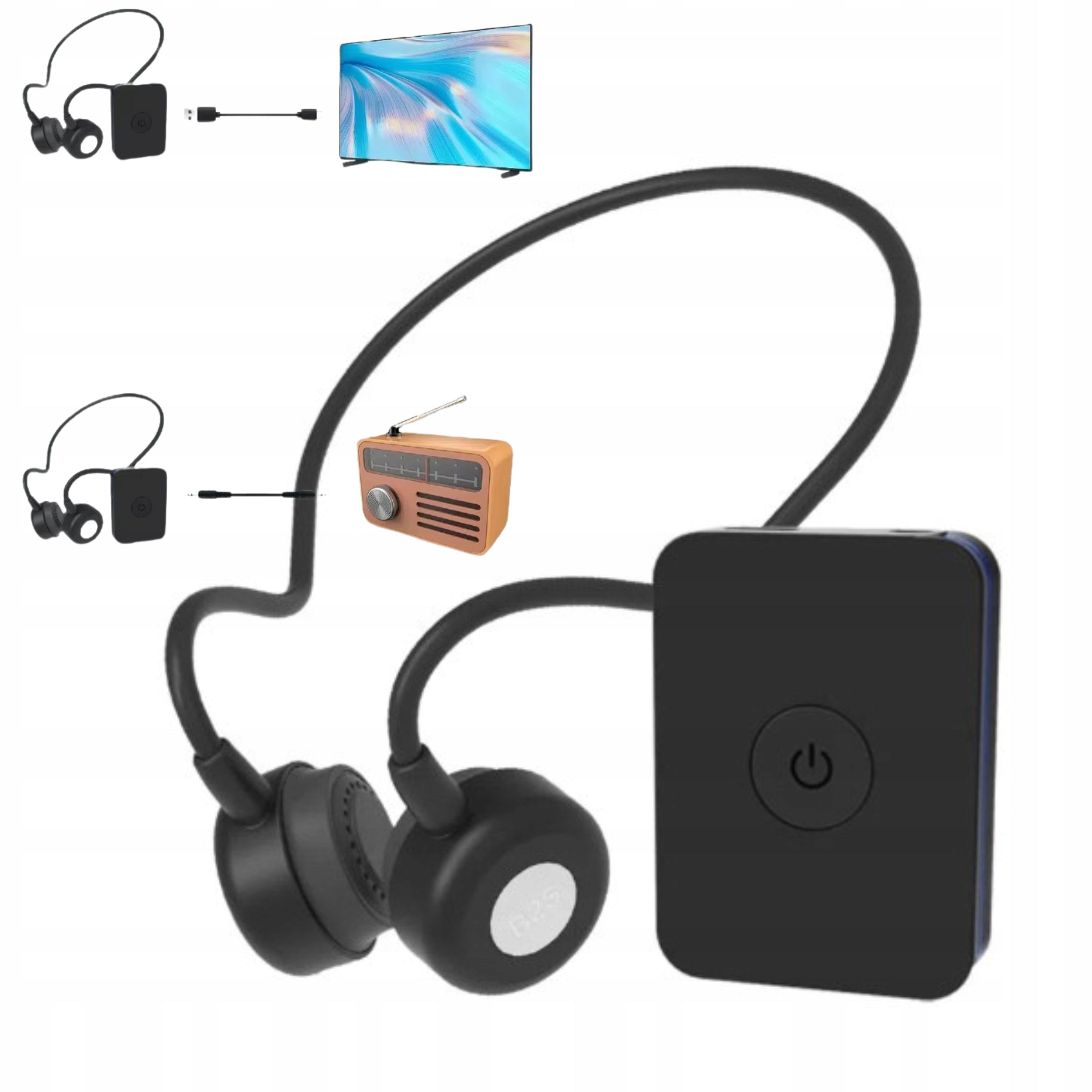 B2S+ bone conduction hearing aid, hearing protection, Up to 40 hours of operation