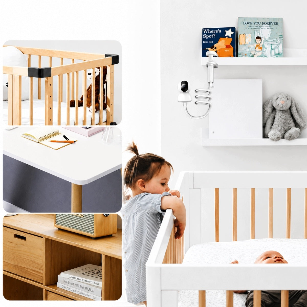 BABY CAMERA HOLDER FLEXIBLE ADJUSTABLE ROTATING COT 2026 Brand no brand