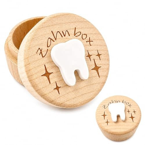BABY CARTOON MILK TEETH CAN GIFT FOR HOME included Brand no brand